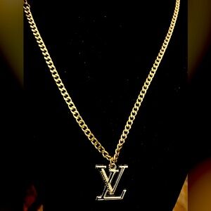 Gold Louis Vuitton Charm Chain